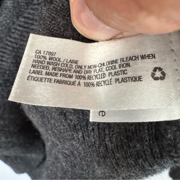 Gap Extra Fine Merino Wool Half-Zip Sweater Men’s M/L –Charcoal Heather Normcore - Picture 6 of 9